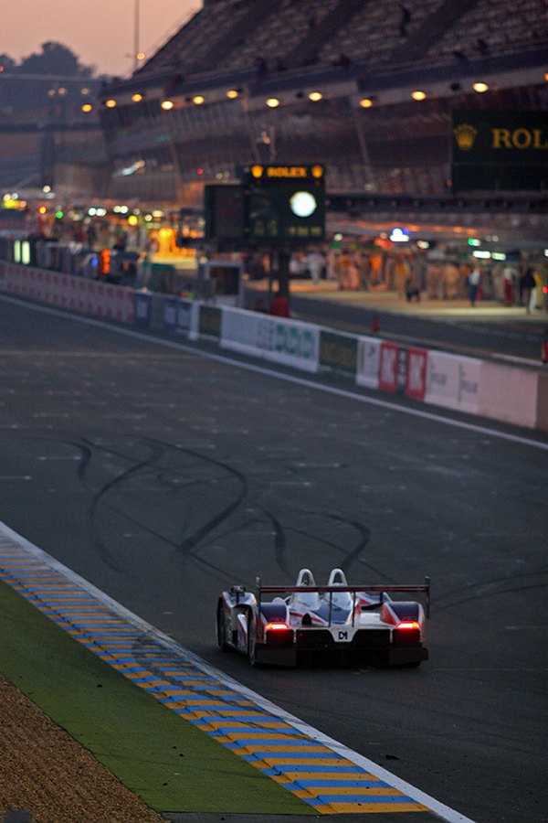 Le Mans Pit Straight at Sunrise